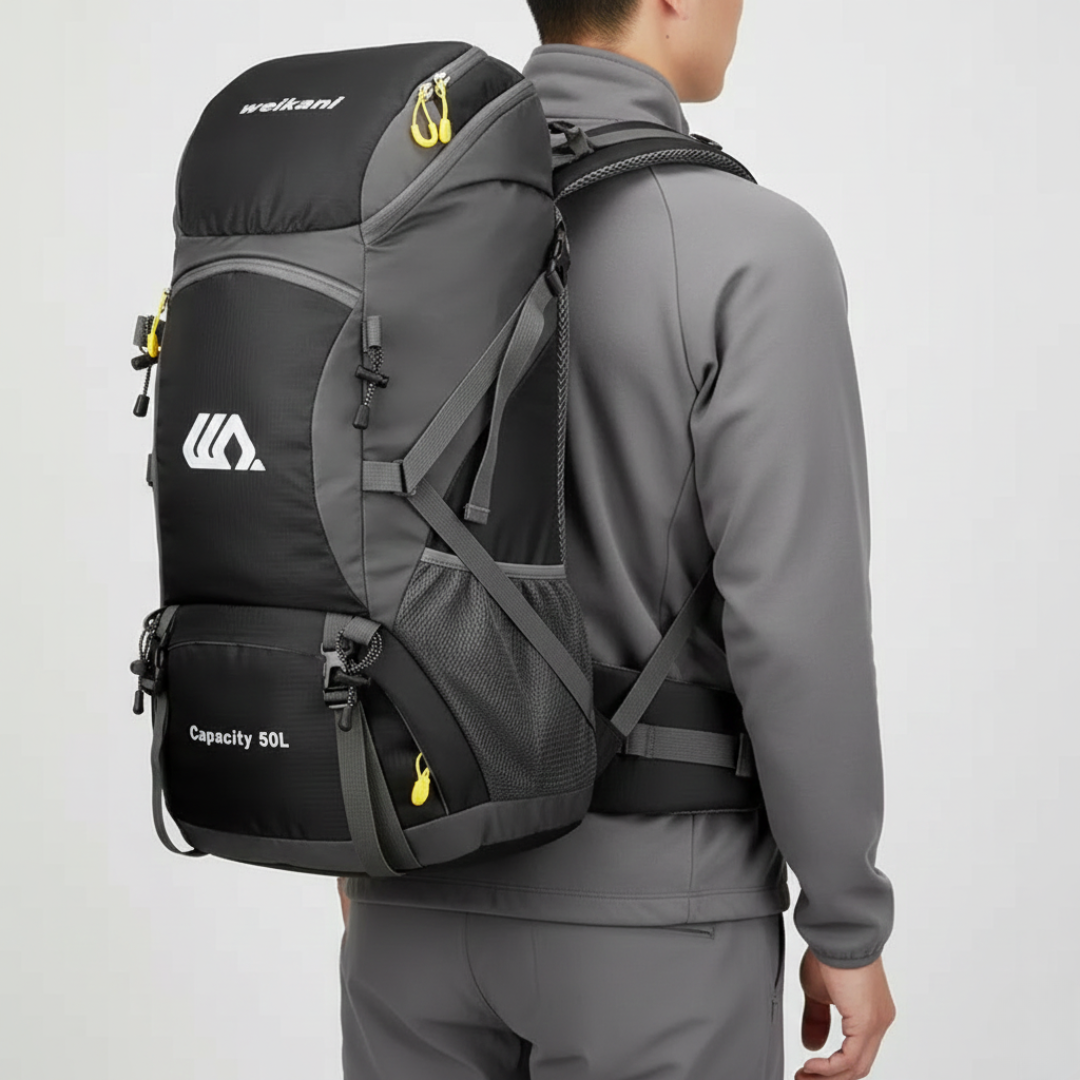 50L Hiking Backpack with Separate Shoe Compartment – Ventilated Back Panel, Padded Straps & Hip Belt – Multi-Day Trail Pack for Camping & | Thomler