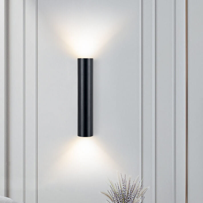 Up-Down LED Wall Light Fixture in Gold, Black or White Aluminum for Hallway, Bedroom & Living Room | Thomler