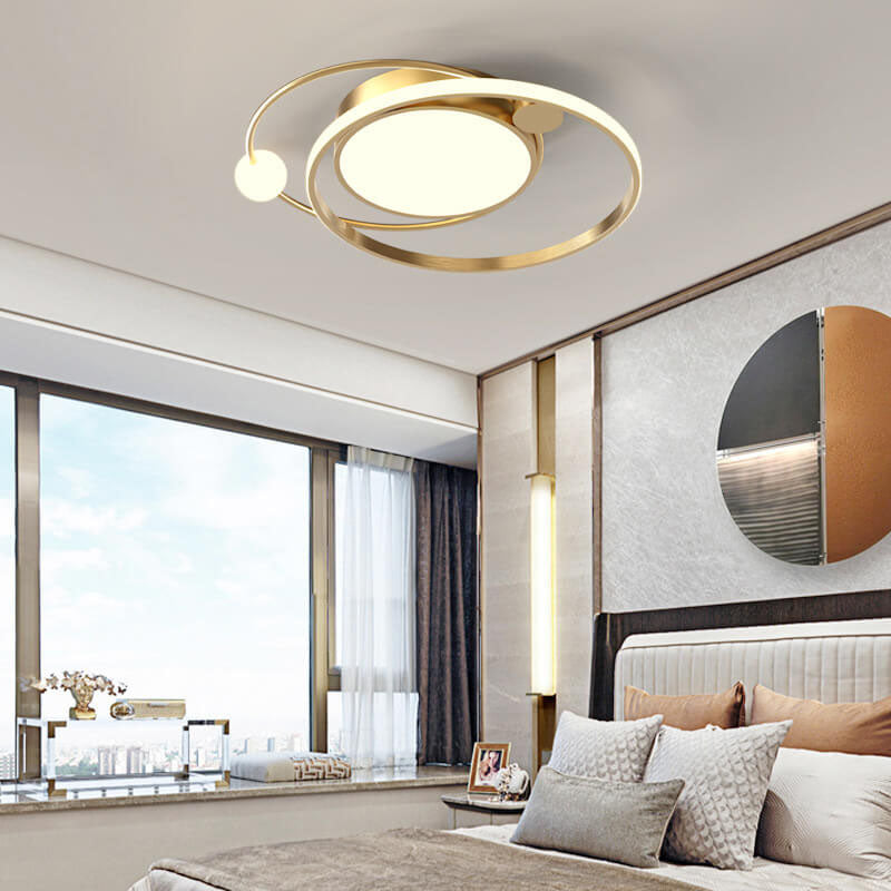 LED Ceiling Light Flush Mount Round Modern Circle Fixture Black White Gold 3000K 5000K for Bedroom Living Room Kitchen | Thomler