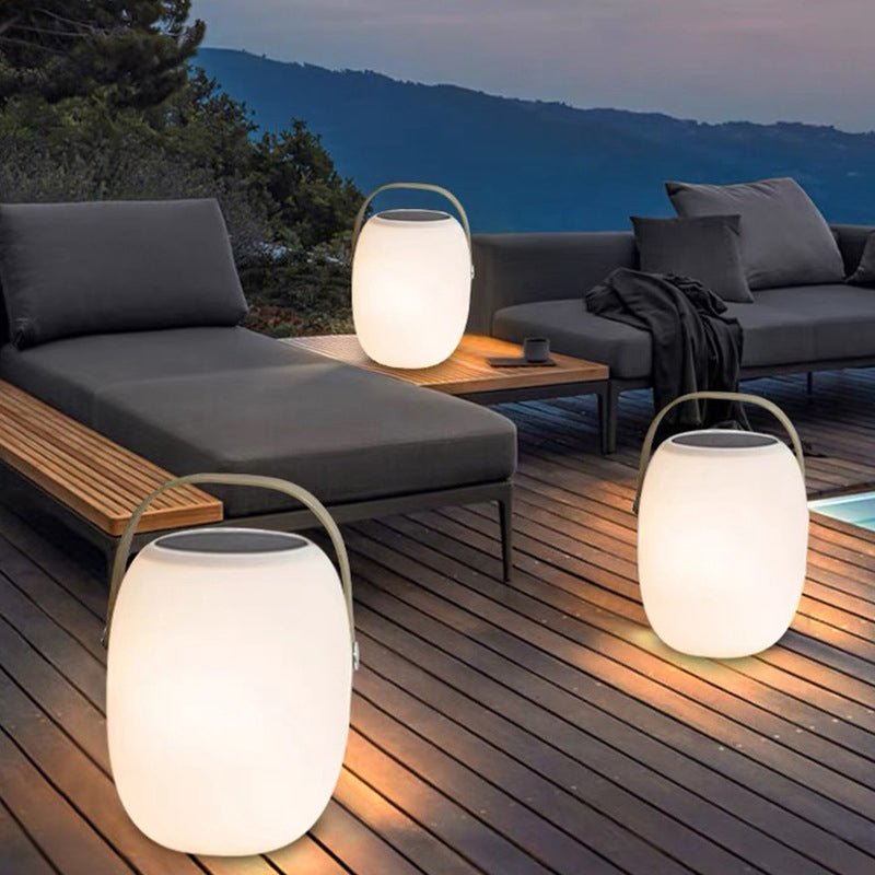 Outdoor LED Solar Light PE ABS 5W 12.2 in White Waterproof Camping Patio Garden Lamp 16 Colors Remote Controlled | Thomler