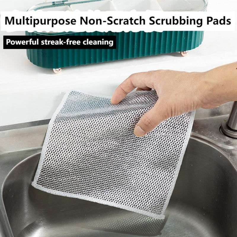 Nylon Mesh Dishcloth Set Safe for Nonstick Cookware Kitchen Cleaning Cloth Reusable Scouring Pad for Pots Pans Dishes Countertops | Thomler