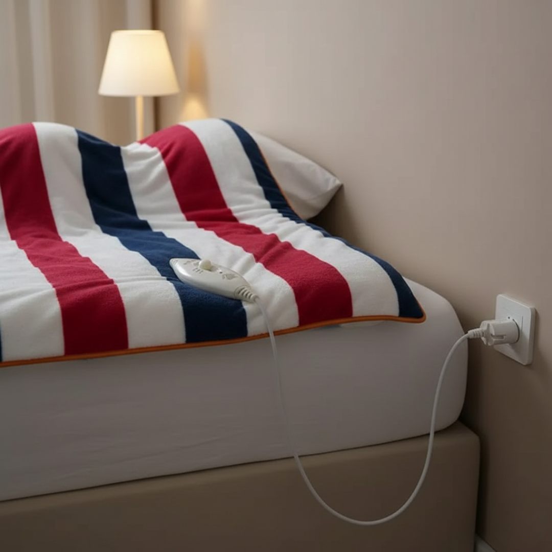Electric Heated Throw Blanket with Adjustable Thermostat Controller – 47×59 in Soft Plush | Thomler