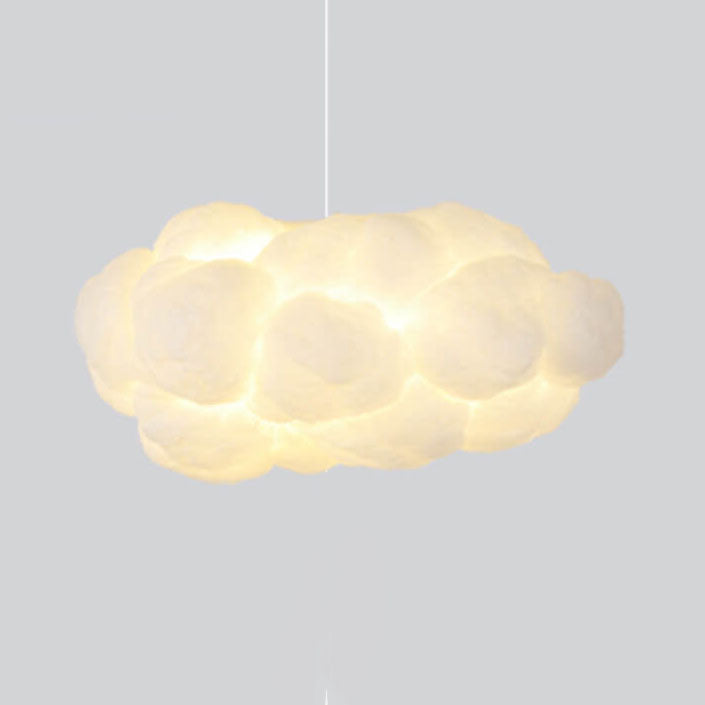 Pendant Light Metal 19.7 in White Adjustable Bedroom Dining Room Modern Hanging Lamp | Thomler