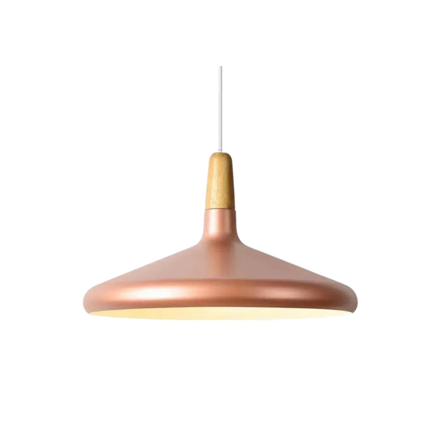 Pendant Light Aluminium Wood E27 White Dining Room Kitchen Island Scandinavian Ceiling Lighting | Thomler