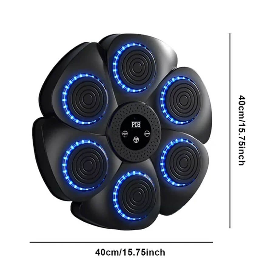 Interactive Rhythm Boxing Trainer with Light-Up Targets & Music Sync for Home Workouts, Cardio & Strength Training | Thomler