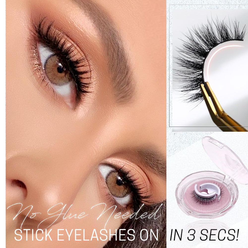 Self-Adhesive False Eyelashes – Reusable, No Glue Required, Water-Resistant with Natural Volume for Everyday & Special Occasions | Thomler