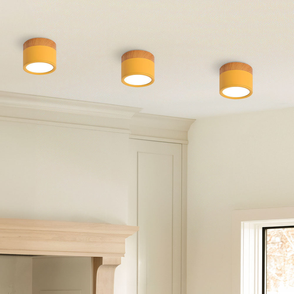 Ceiling Light Aluminium Wood LED 5W 7W Modern Hallway Living Room Surface Mounted Lamp | Thomler