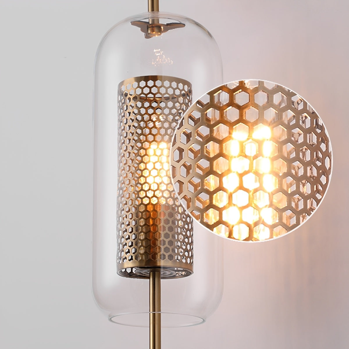 Industrial Cylinder Glass Wall Light with Replaceable LED for Hallway Bedroom Corridor | Thomler