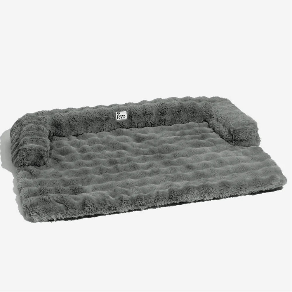 Ultra-Plush Pet Couch Cover & Cushion Mat for Dogs and Cats - Washable Non-Slip Furniture Protector Throw Blanket with Deep Pile Faux Fur | Thomler