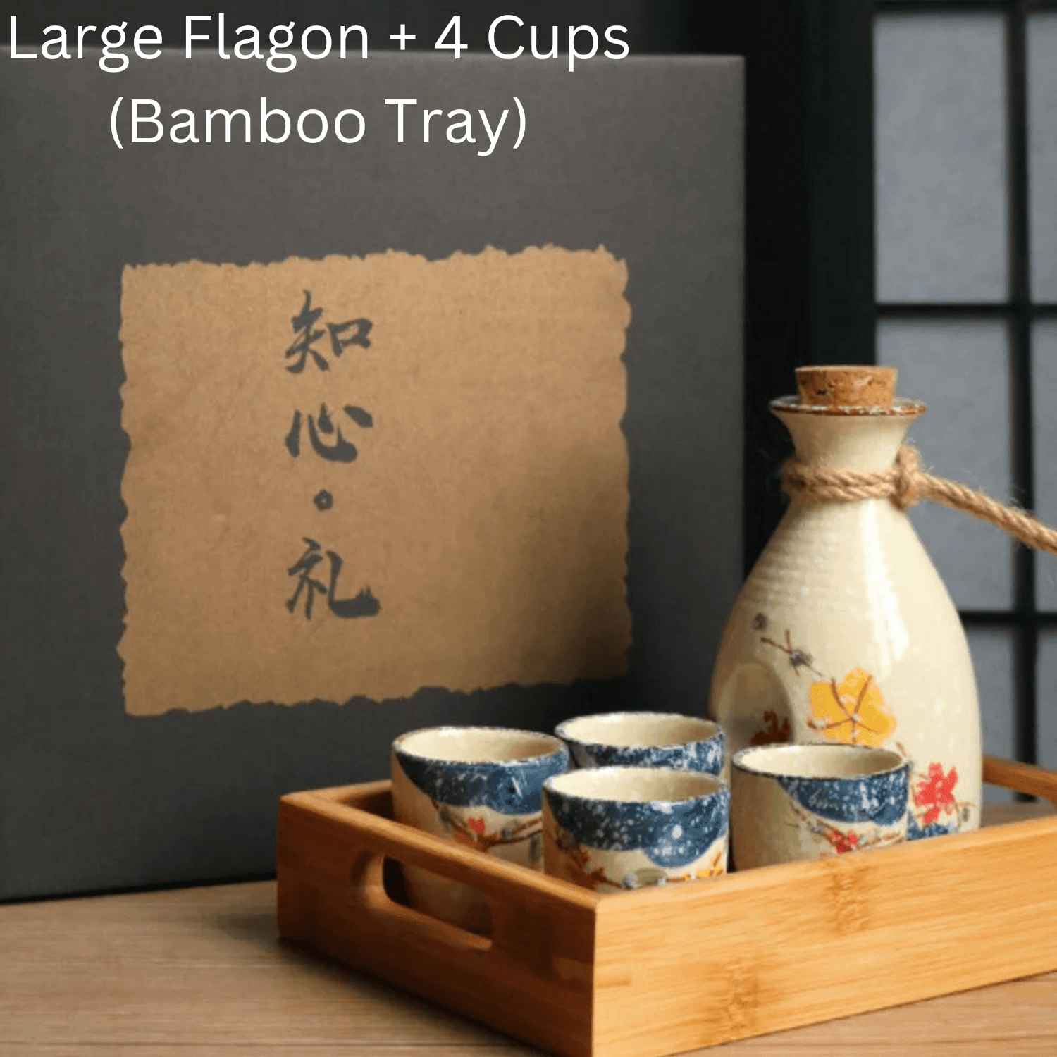 Handcrafted Ceramic Sake Serving Set Cherry Blossom Design Tokkuri Flagon Ochoko Cups Traditional Japanese Drinkware for Home Entertaining G | Thomler