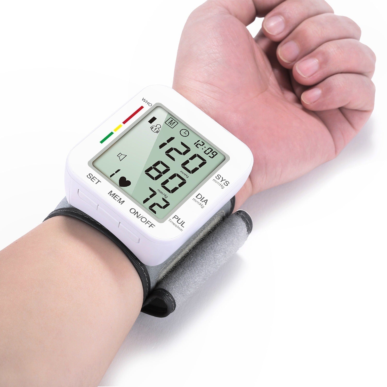 Wrist Blood Pressure Cuff with LCD Screen – Automatic BP Monitor for Home Use – Dual User Memory & Date Tracking – Portable Health Tracker | Thomler