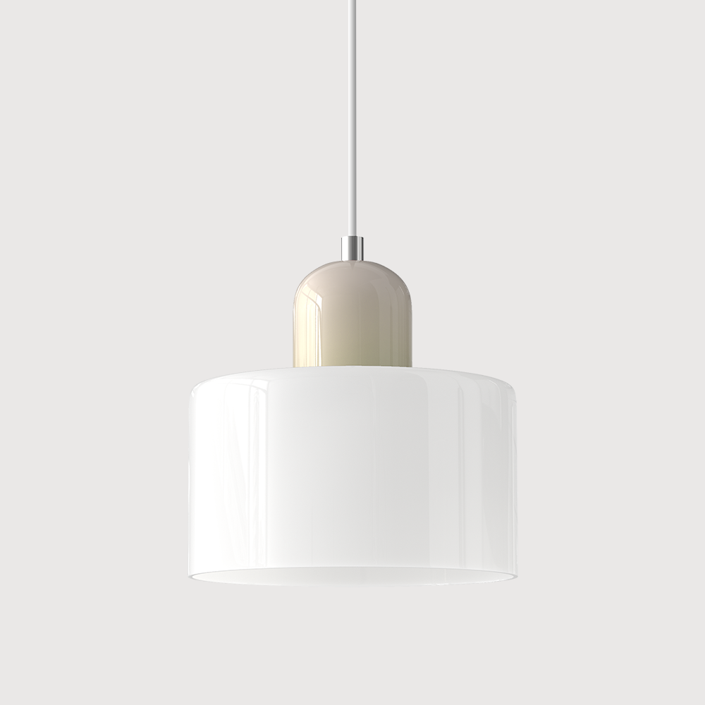 Linear LED Pendant Light White Glass Modern Hanging Fixture for Dining Room Kitchen Island Contemporary Halo Design Adjustable Cable | Thomler