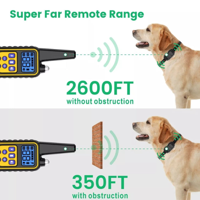 Rechargeable Remote Dog Training Collar with Vibration & Sound Modes – Waterproof E-Collar for All Breeds, 2600 ft Range | Thomler