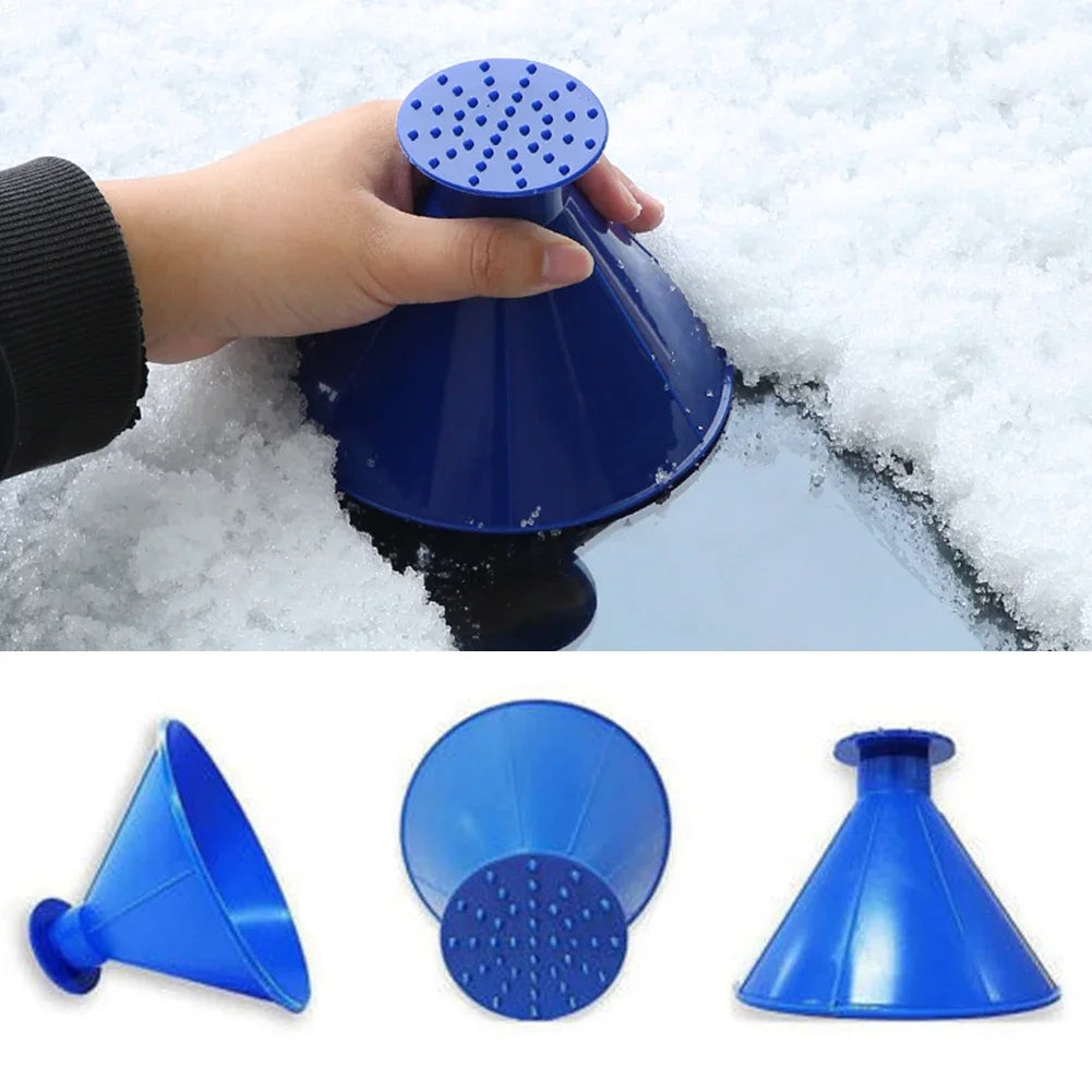Conical Windshield Ice Scraper for Cars – 360° Clearing Tool with Ice Breaker Tip | Thomler