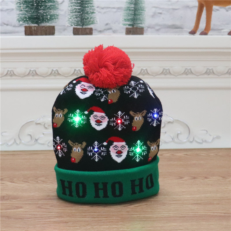 Illuminated Holiday Knit Cap with LED Lights – Festive Winter Beanie for Christmas Parties | Thomler