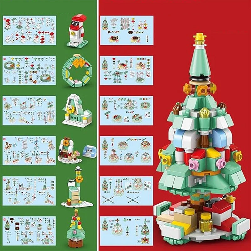 Holiday Countdown Building Block Advent Calendar for Kids 24 Days Creative Construction Surprise Set Daily Holiday Model Activity STEM | Thomler