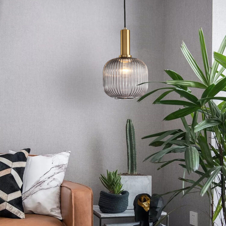 Pendant Light Glass Shade 12.6 in Adjustable Cord Dining Room Kitchen Island Modern Hanging Ceiling Fixture | Thomler