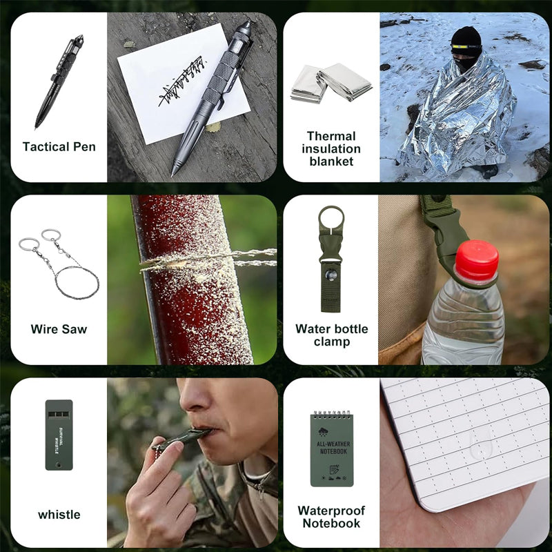 Holiday Countdown Outdoor Gear Calendar with 24 Daily Tools for Camping Hiking & Wilderness Adventures – December Gift Box Set for Men Women | Thomler