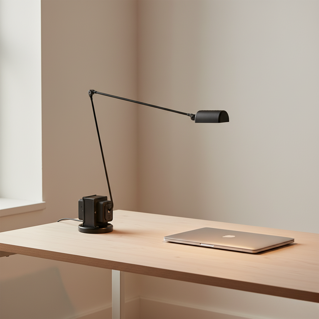 Articulated Metal Task Light with Dual-Segment Arm & Dimming Control | Thomler