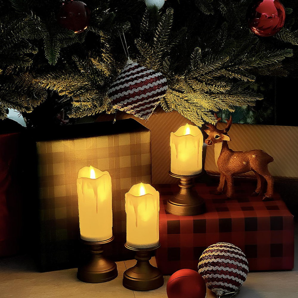 Flameless LED Candles with Realistic Flicker – Safe Battery-Operated Pillar Candles for Home Decor, Weddings, Dinners & Ambiance | Thomler