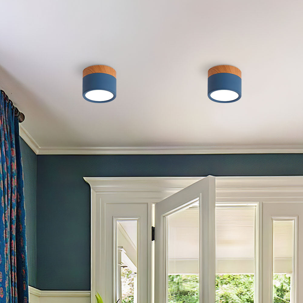 Ceiling Light Aluminium Wood LED 5W 7W Modern Hallway Living Room Surface Mount Lamp | Thomler