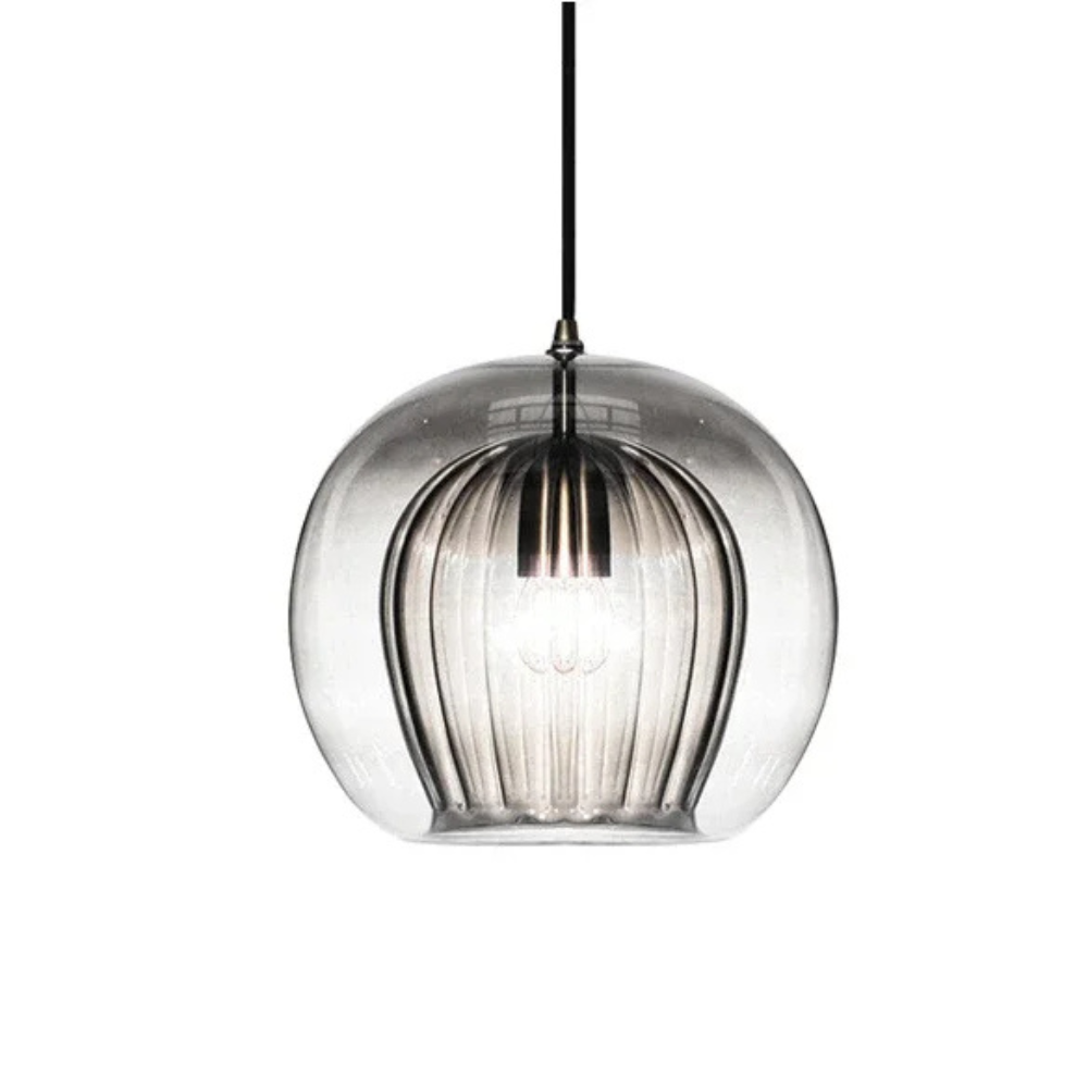 Pendant Light Glass Dome E14 Transparent Kitchen Island Dining Table Hanging Ceiling Lamp Modern Minimalist | Thomler