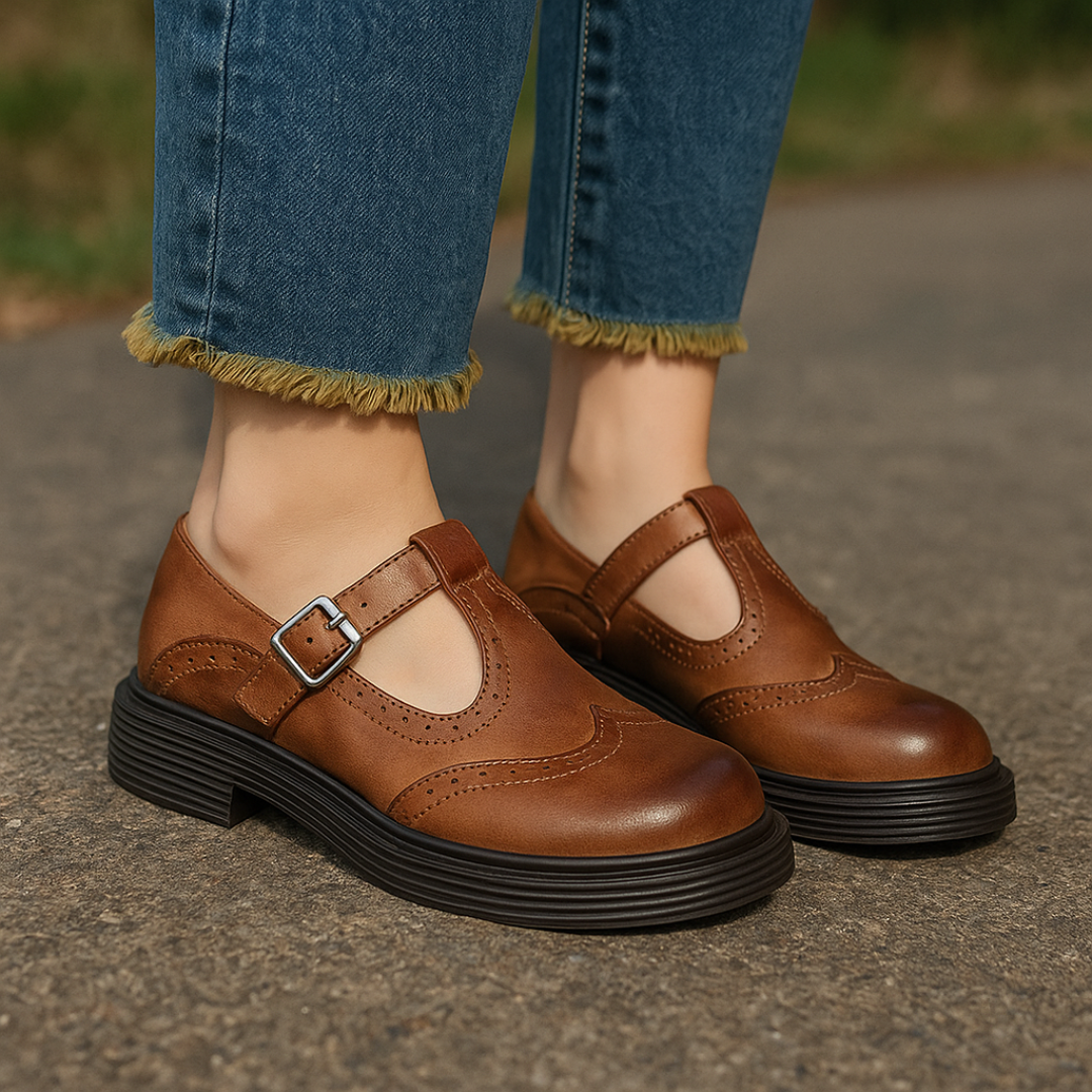 Women's Vegan Leather Flats – Breathable Slip-On Shoes for Summer & Spring, Lightweight Comfort Walking Shoes | Thomler