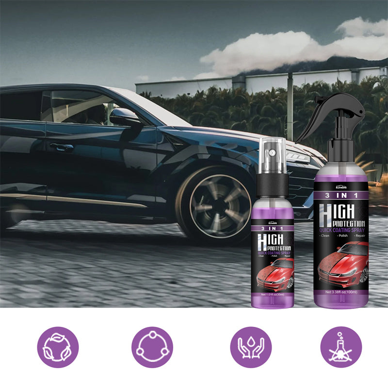 Waterless Car Detailing Spray Polish Cleaner Scratch Remover Protective Nano Coating for Auto Paint Glass Plastic RV Motorcycle Boat | Thomler