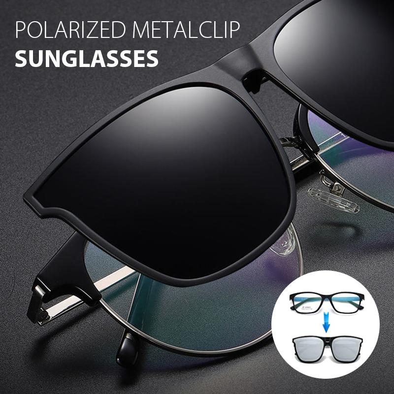 Polarized Flip-Up Clip-On Sunglasses for Prescription Glasses | UV400 Protection | Lightweight Magnesium Alloy | Driving Fishing Outdoor | M | Thomler