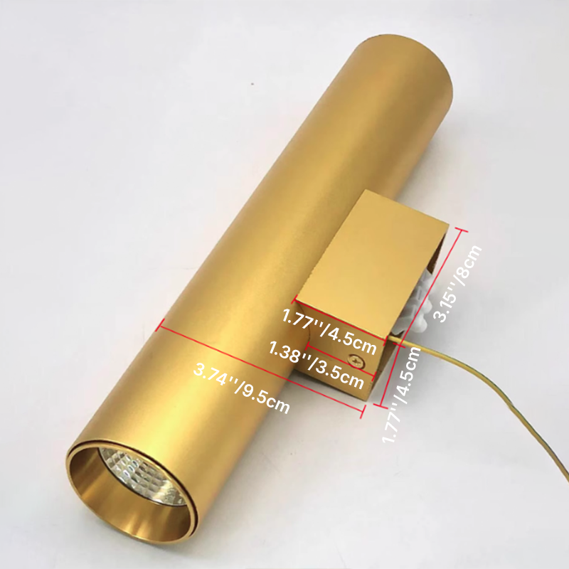 Up-Down LED Wall Light Fixture in Gold, Black or White Aluminum for Hallway, Bedroom & Living Room | Thomler