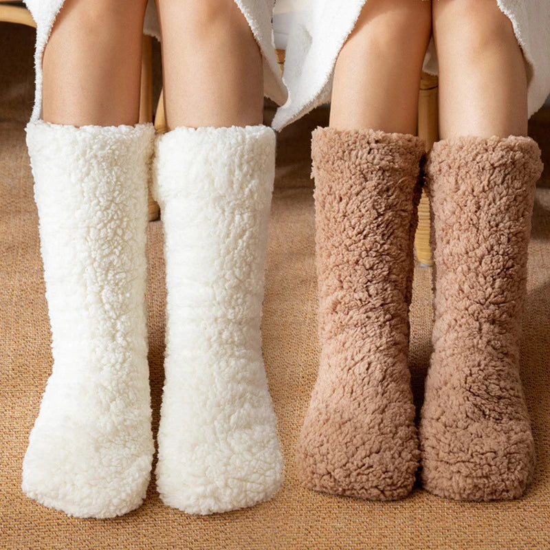 Ultra-Soft Winter Knee-High Socks with Non-Slip Grip – Plush Thermal Hosiery for Women & Men | Thomler