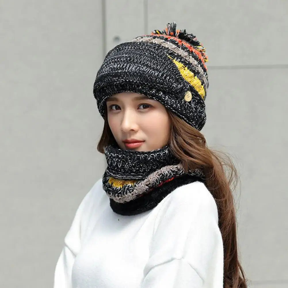 Winter Beanie and Neck Warmer Combo with Fleece Interior and Removable Shield | Thomler