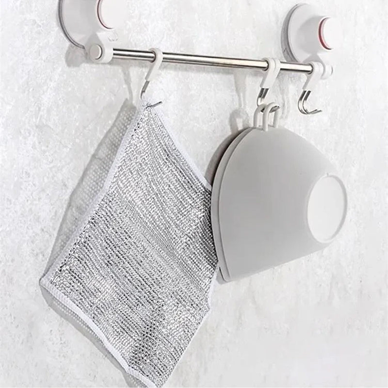 Nylon Mesh Dishcloth Set Safe for Nonstick Cookware Kitchen Cleaning Cloth Reusable Scouring Pad for Pots Pans Dishes Countertops | Thomler