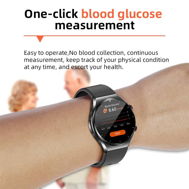 Health Monitoring Smartwatch with ECG, Blood Pressure, Glucose Tracking & Heart Rate Analysis for iOS & Android | Thomler