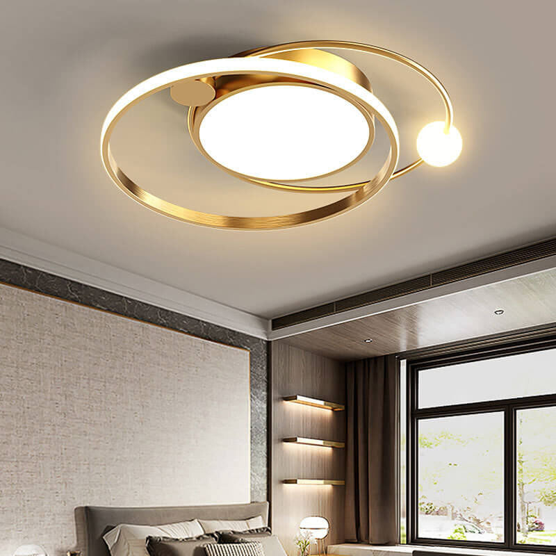 LED Ceiling Light Flush Mount Round Modern Circle Fixture Black White Gold 3000K 5000K for Bedroom Living Room Kitchen | Thomler