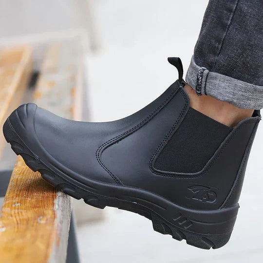 Steel Toe Work Boots with Arch Support & Cushioned Insole for Construction & Warehouse | Thomler