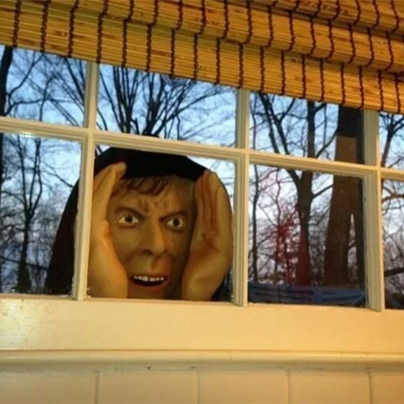 Glowing Peeper Window Cling — Spooky Stare Decal for Halloween Outdoor Indoor Decoration Trick-or-Treat Haunted House Party Supplies | Thomler