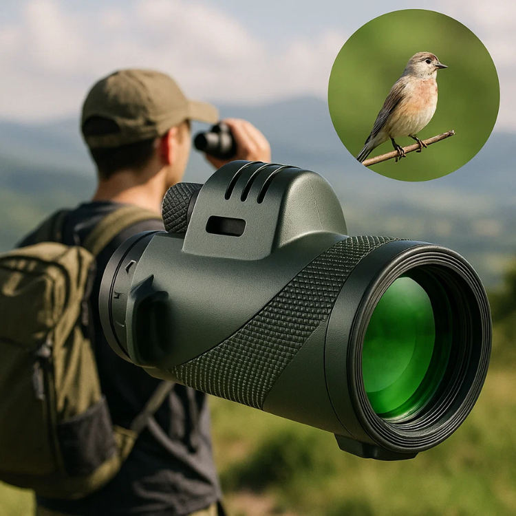 Handheld Telescope Monocular with HD Optics for Wildlife Viewing, Outdoor Events, Nature Watching | Pocket-Size Spotting Scope for Travel & | Thomler