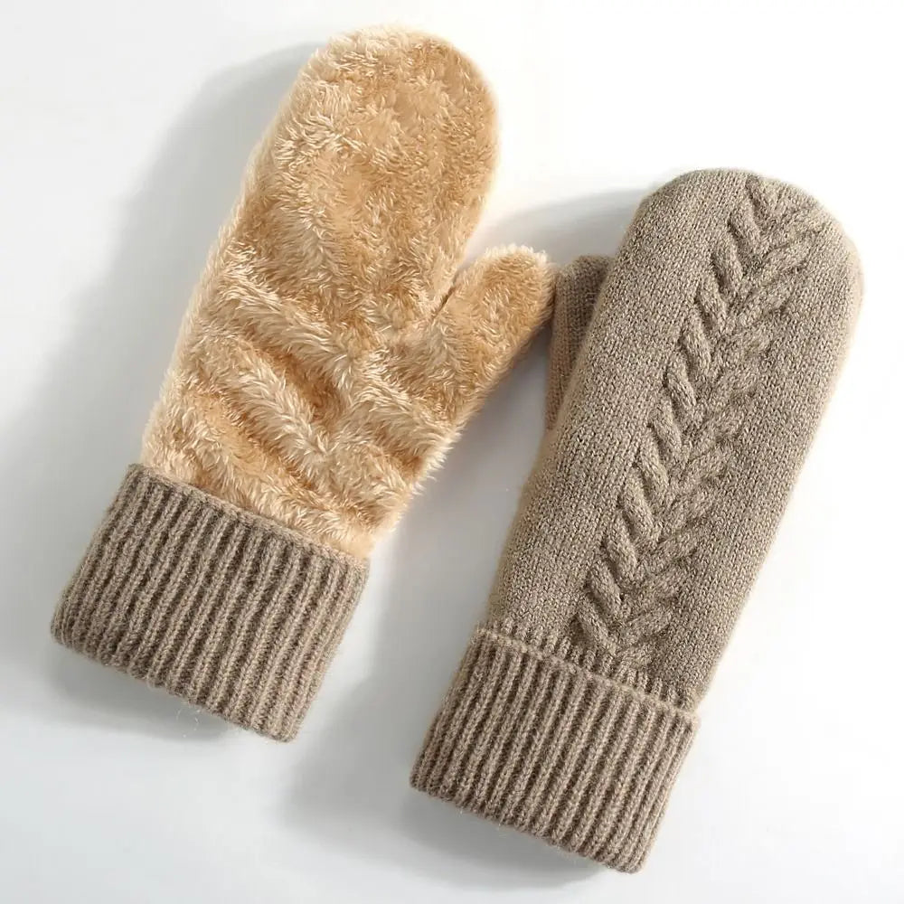 Cozy Knit Winter Gloves with Soft Insulation & Foldable Cuffs for Women | Thomler
