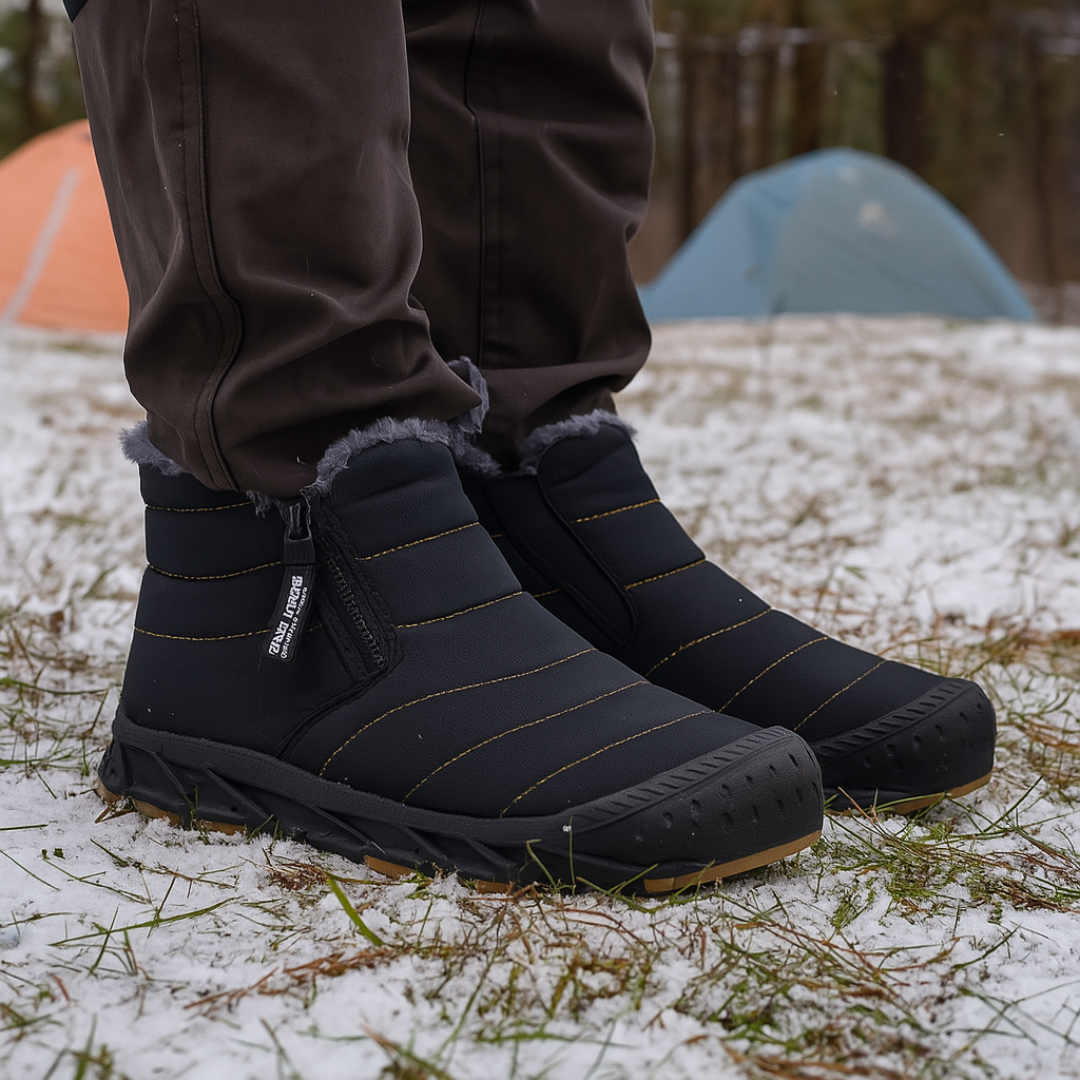 Men's & Women's Insulated Waterproof Winter Boots with Side Zipper for Snow & Ice | Fleece-Lined Slip-Resistant Shoes for Hiking, Walking | Thomler