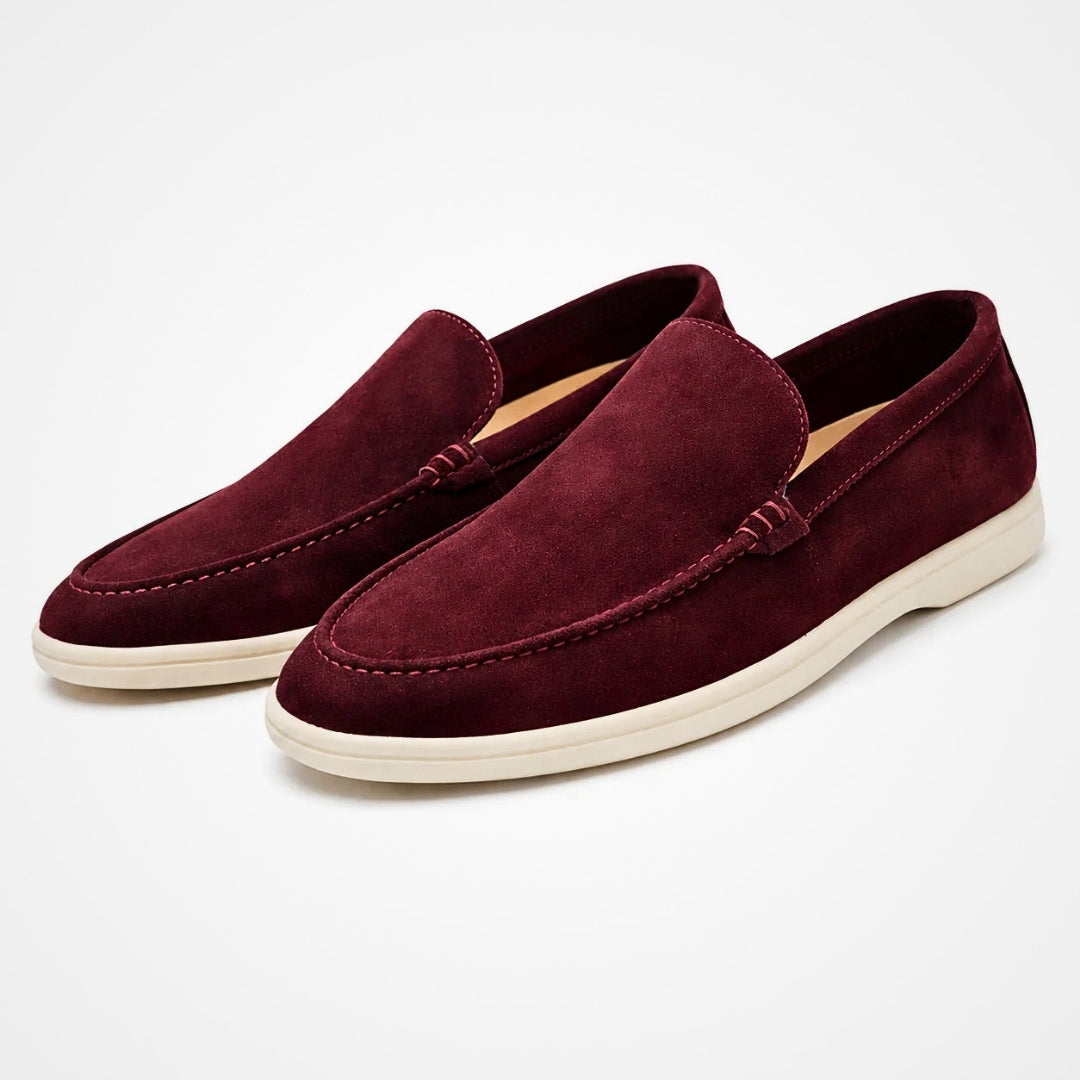 Men's Slip-On Loafers Suede-Look Casual Dress Shoes for Everyday Comfort & Style | Thomler