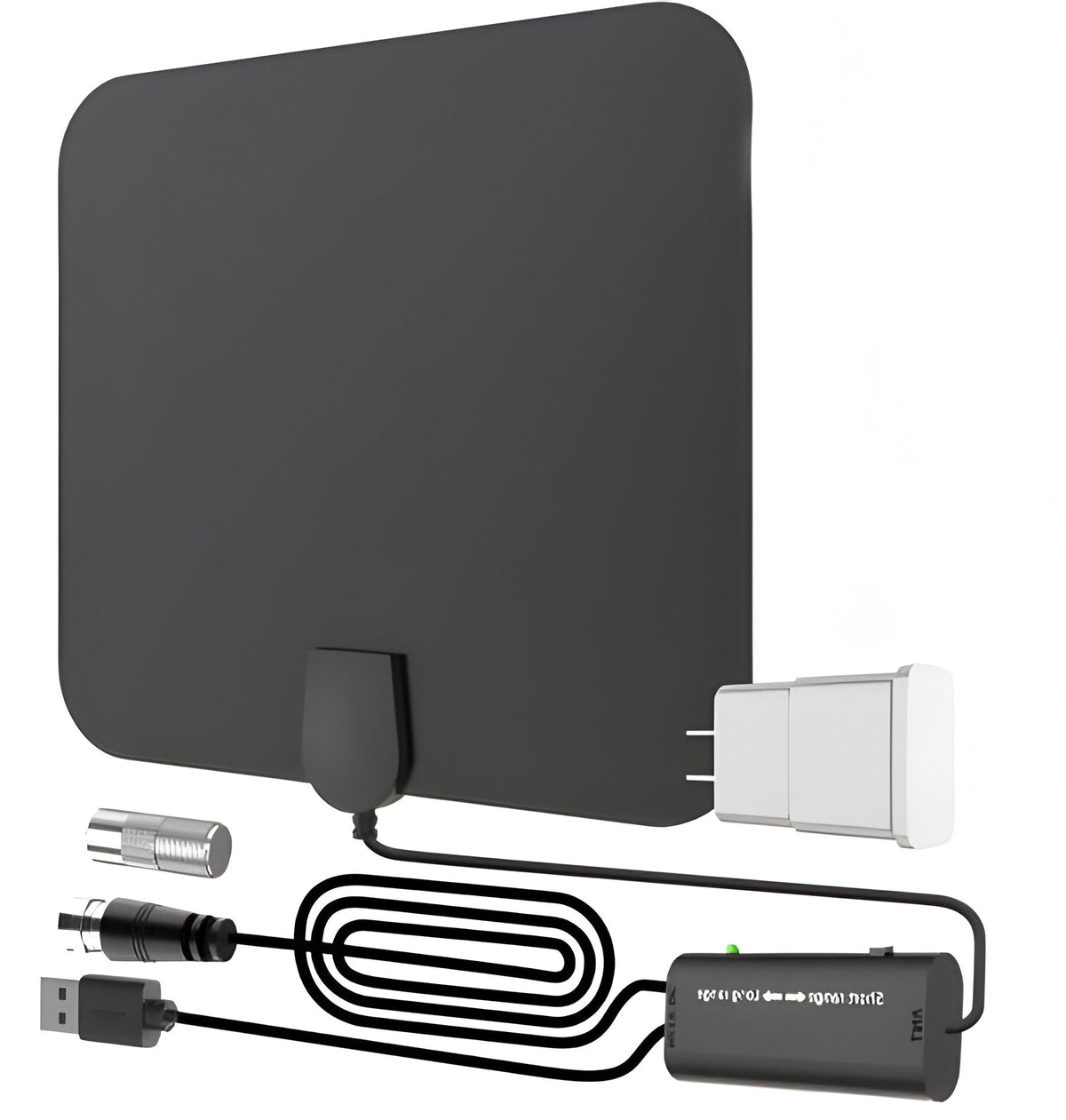 Indoor Digital TV Antenna with Signal Amplifier for Crystal Clear HD Channels | Long-Range UHF VHF Reception | Wall or Window Mount for | Thomler