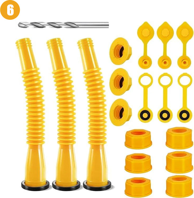 Fuel Container Replacement Spout Kit with Bendable Hose for Gas Cans – Universal Fit Pouring Nozzle Set | Thomler
