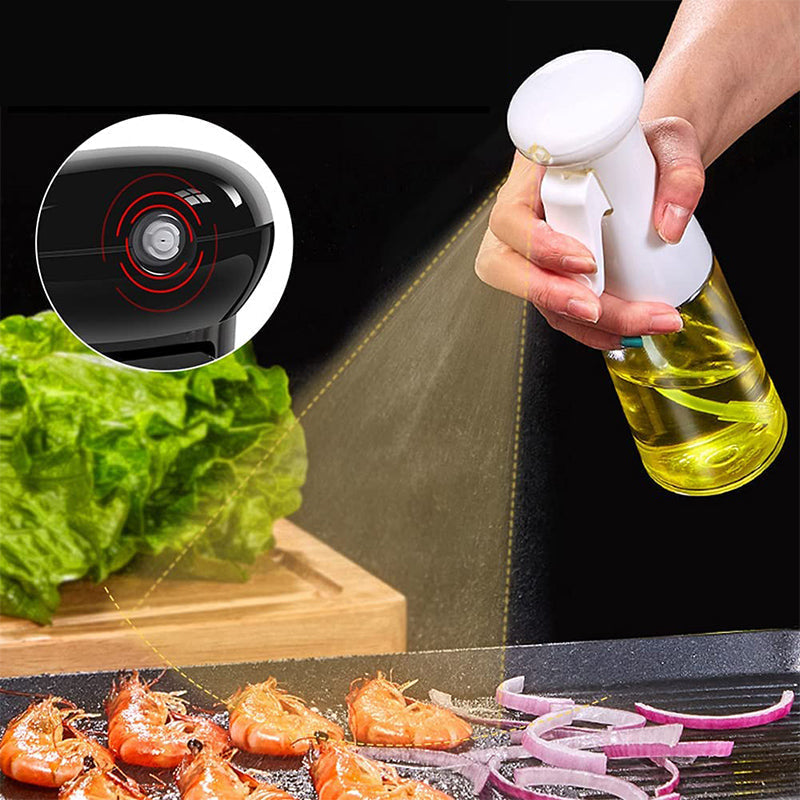 Pressurized Cooking Oil Mister with Fan Spray Nozzle for Grilling, Baking & Air Frying | Refillable Kitchen Oil Sprayer | Thomler