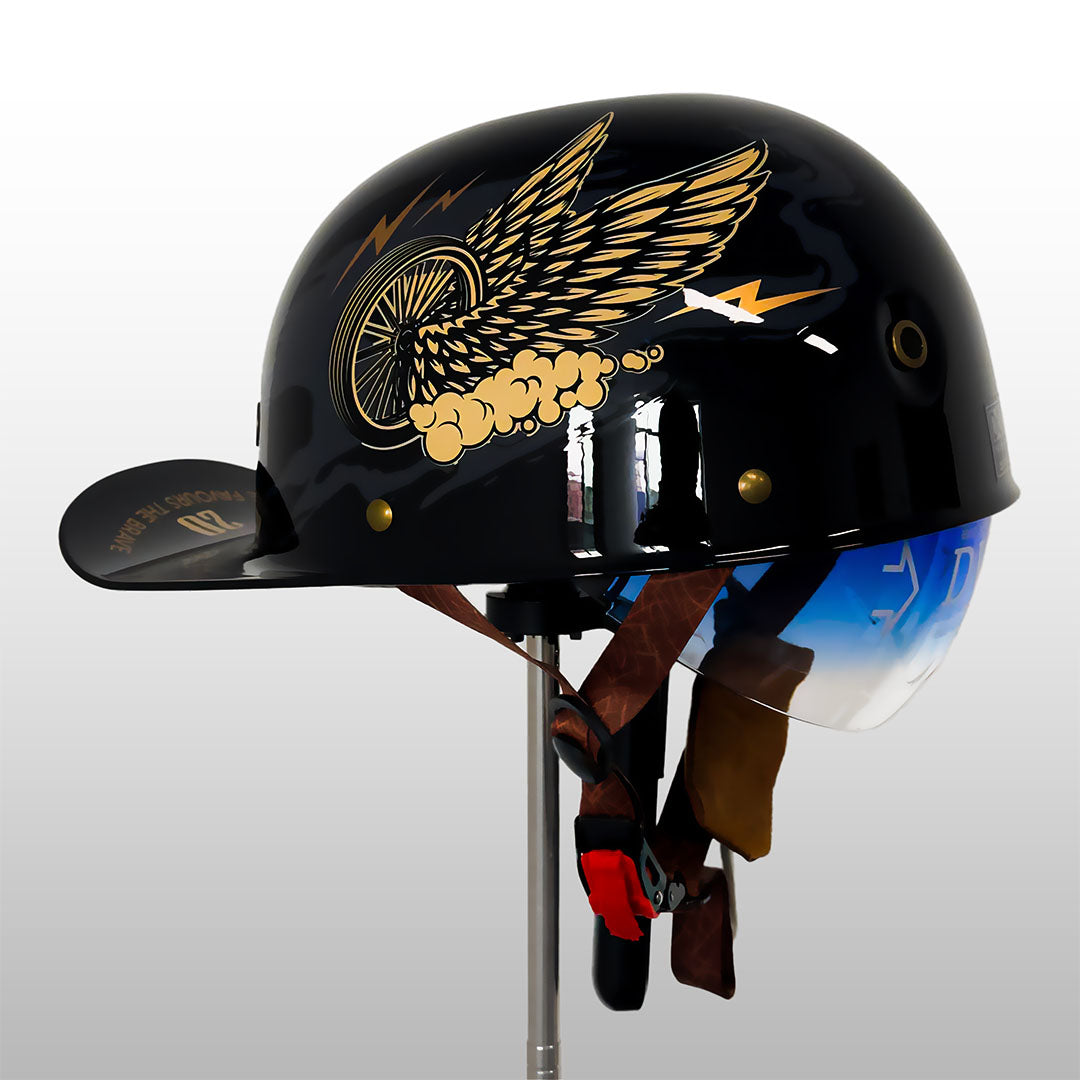 DOT-Certified Motorcycle Half Helmet with Baseball Cap Style for Urban Riding and Commuting | Thomler