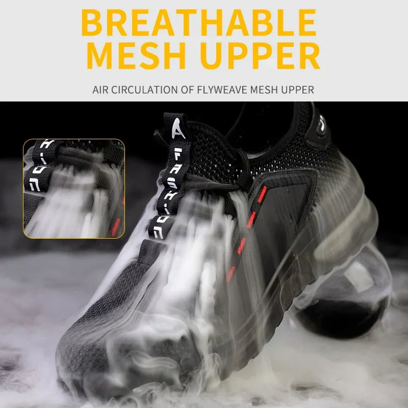 Steel Toe Work Shoes for Men & Women – Breathable Mesh Safety Sneakers with Slip-Resistant Sole & Puncture-Proof Protection for | Thomler