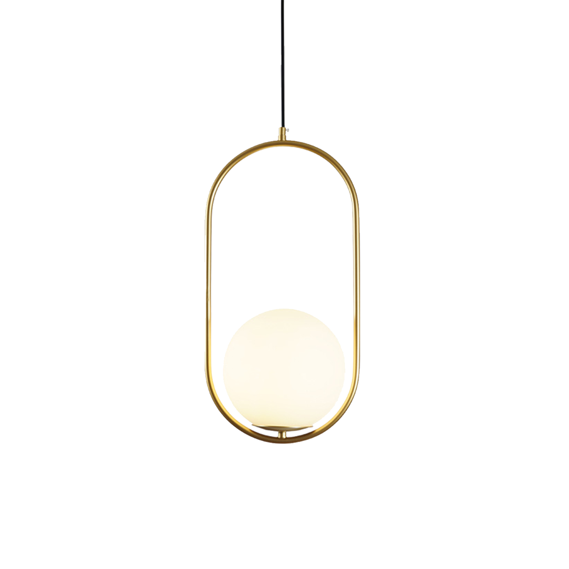 Pendant Light Brass Bent Glass 15W Adjustable Living Room Hallway Bedroom Modern Ceiling Lamp | Thomler