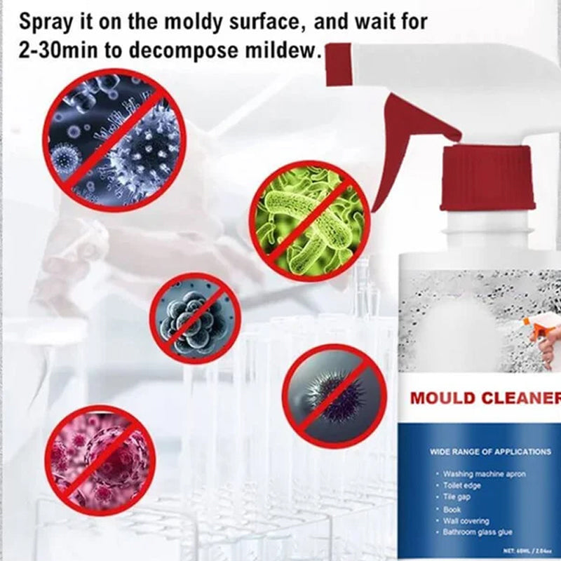 Foaming Mold & Mildew Remover Spray for Bathroom Tile Grout Shower Kitchen No Scrub Stain Eliminator | Thomler
