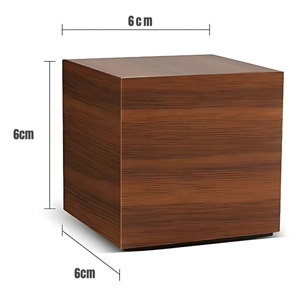 Wooden LED Cube Alarm Clock with Temperature Display and USB Power for Bedroom Nightstand Desk Office | Thomler
