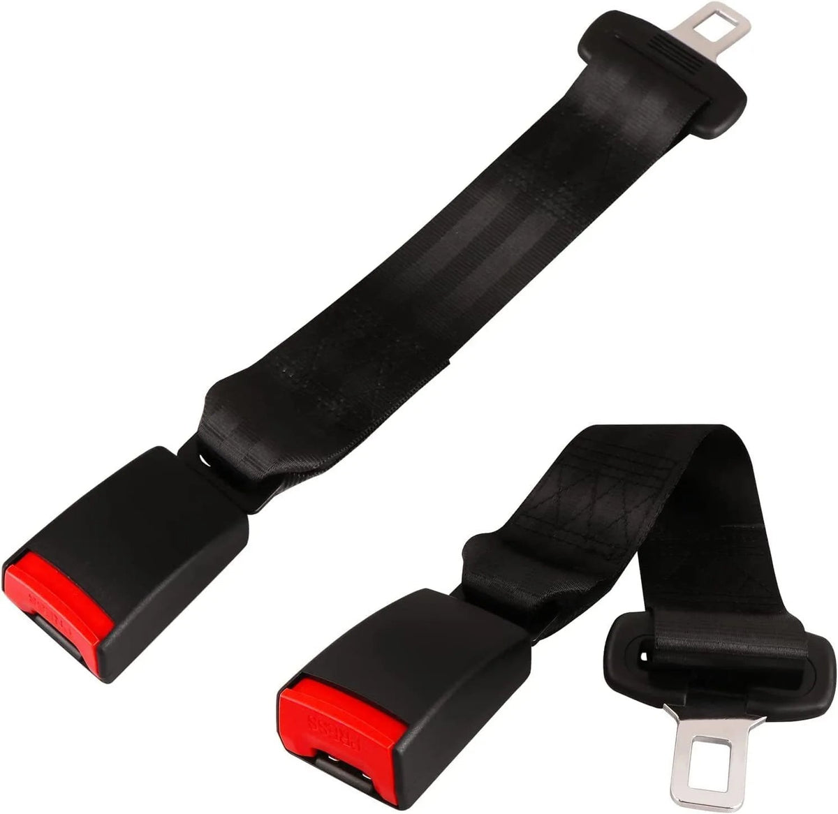 Adjustable Seatbelt Extension Strap for Cars – 14 Inch Length – Metal & ABS Build – Fits Child Seats & Standard Buckles – Easy Install | Thomler